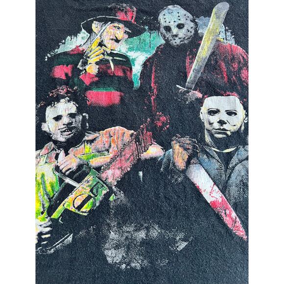 Horror Slasher Unisex Size Small T Shirt VTG Michael Myers Freddy Jason Chainsaw - Picture 3 of 7
